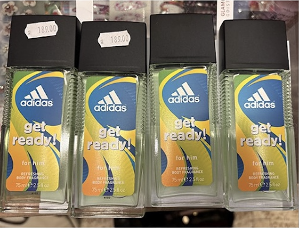 Sữa tắm Adidas get ready có nguy cơ gây hại cho sức khoẻ người tiêu dùng.