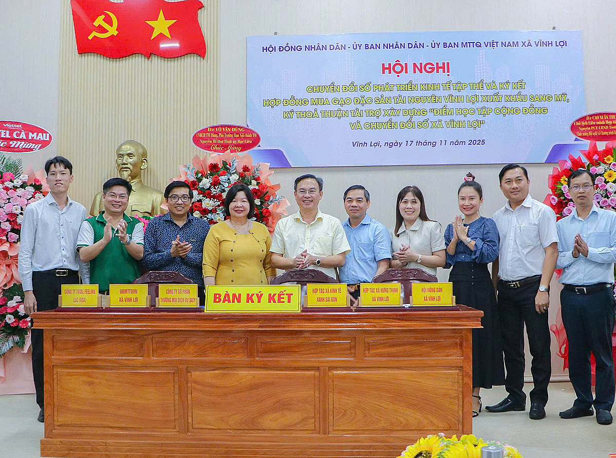 Ký kết thoả thuận hợp tác 3 bên giữa Hội Nông dân xã, HTX Kinh tế Xanh Sài Gòn và Công ty Cổ phần Thương mại, Dịch vụ SATY.