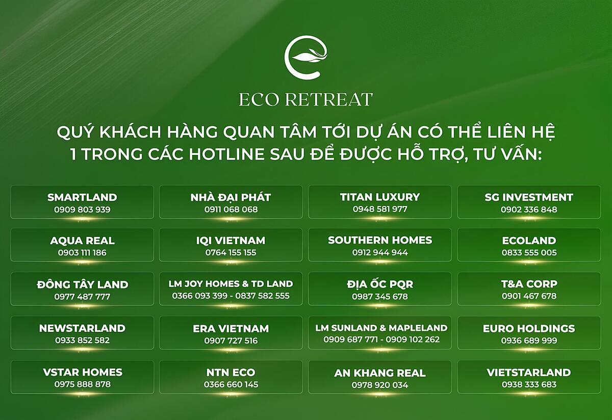 Hotline dự án Eco Retreat.