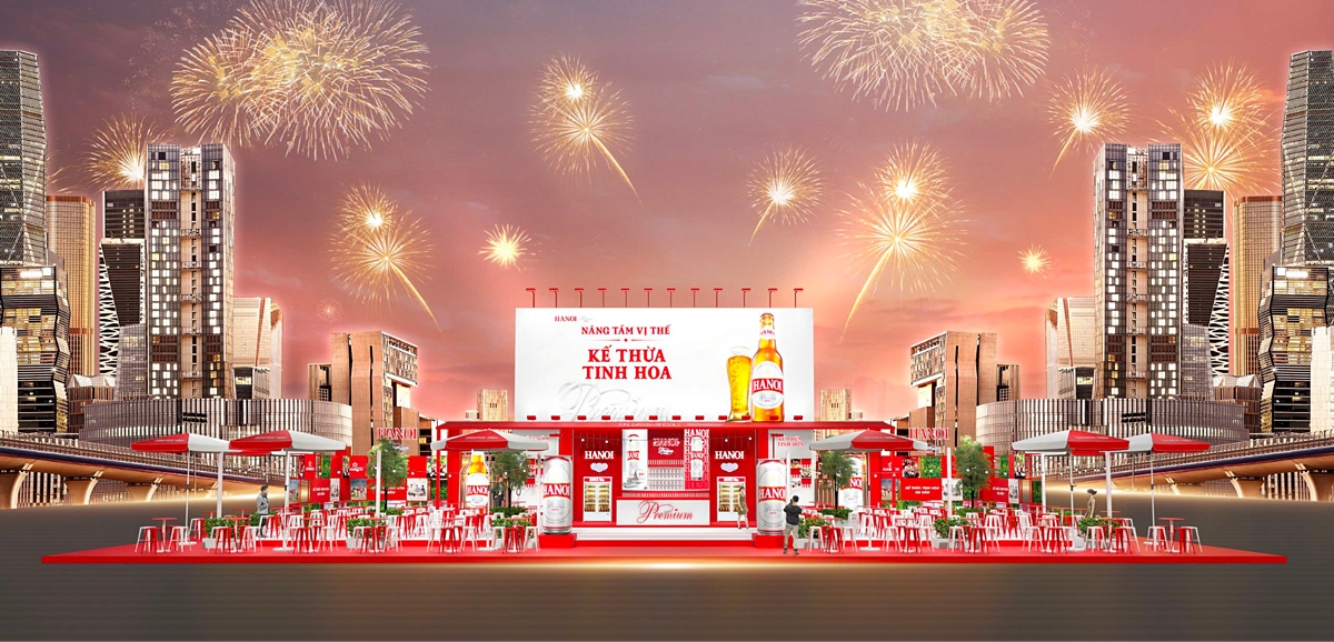 Khu phố Hanoi Premium Beer.