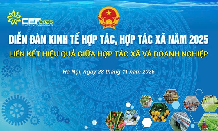 Diễn đàn Kinh tế hợp tác, HTX năm 2025: “Liên kết hiệu quả giữa hợp tác xã và doanh nghiệp”