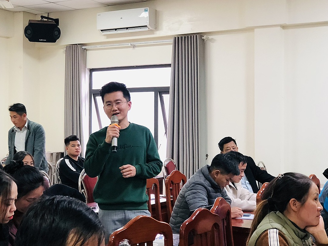 Anh Đỗ Tuấn Lương Giám đốc HTX trà shan tuyết Phình Hồ đi đầu trong chuyển đổi số.