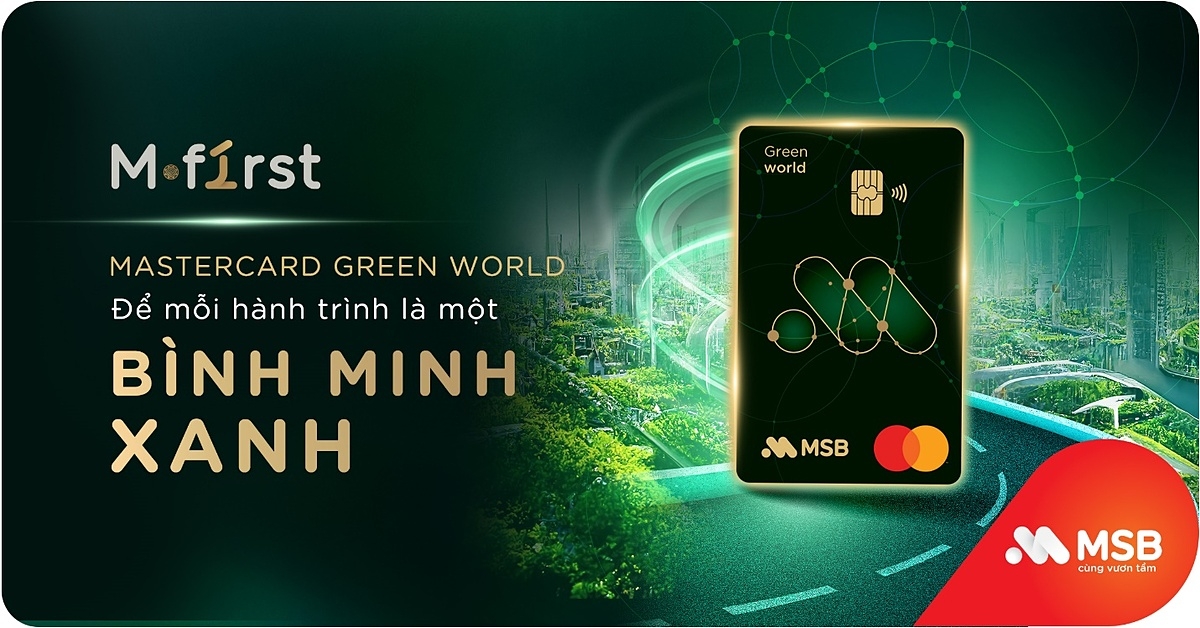 Thẻ tín dụng MSB Mastercard Green World mang đến khách hàng ưu đãi di chuyển xanh &lpar;Ảnh: MSB&rpar;
