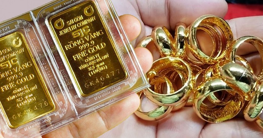 Giá vàng trong nước quay đầu giảm mạnh sau tăng nóng.