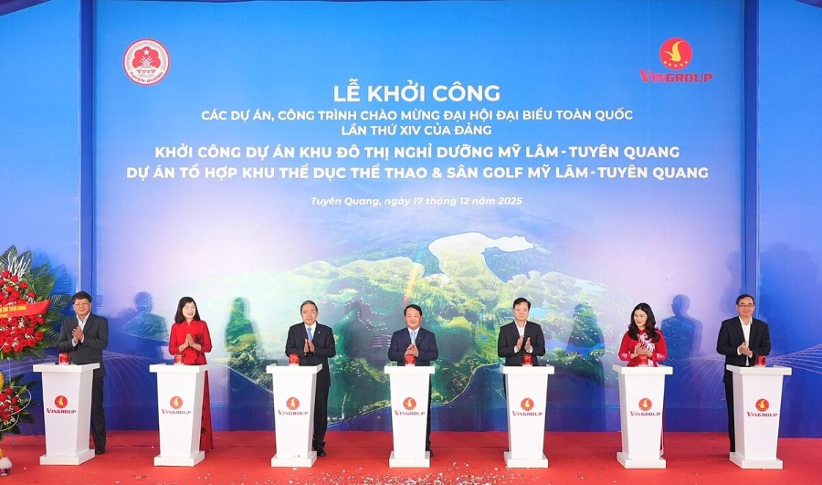 Khu đô thị nghỉ dưỡng và Tổ hợp Khu Thể dục Thể thao - Sân golf tại phường Mỹ Lâm, tỉnh Tuyên Quang chính thức được khởi công.