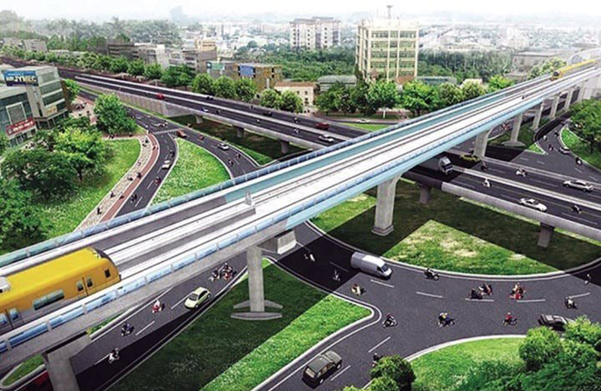 Phối cảnh Dự án đầu tư xây dựng đường sắt đô thị thành phố Hà Nội, tuyến số 5.