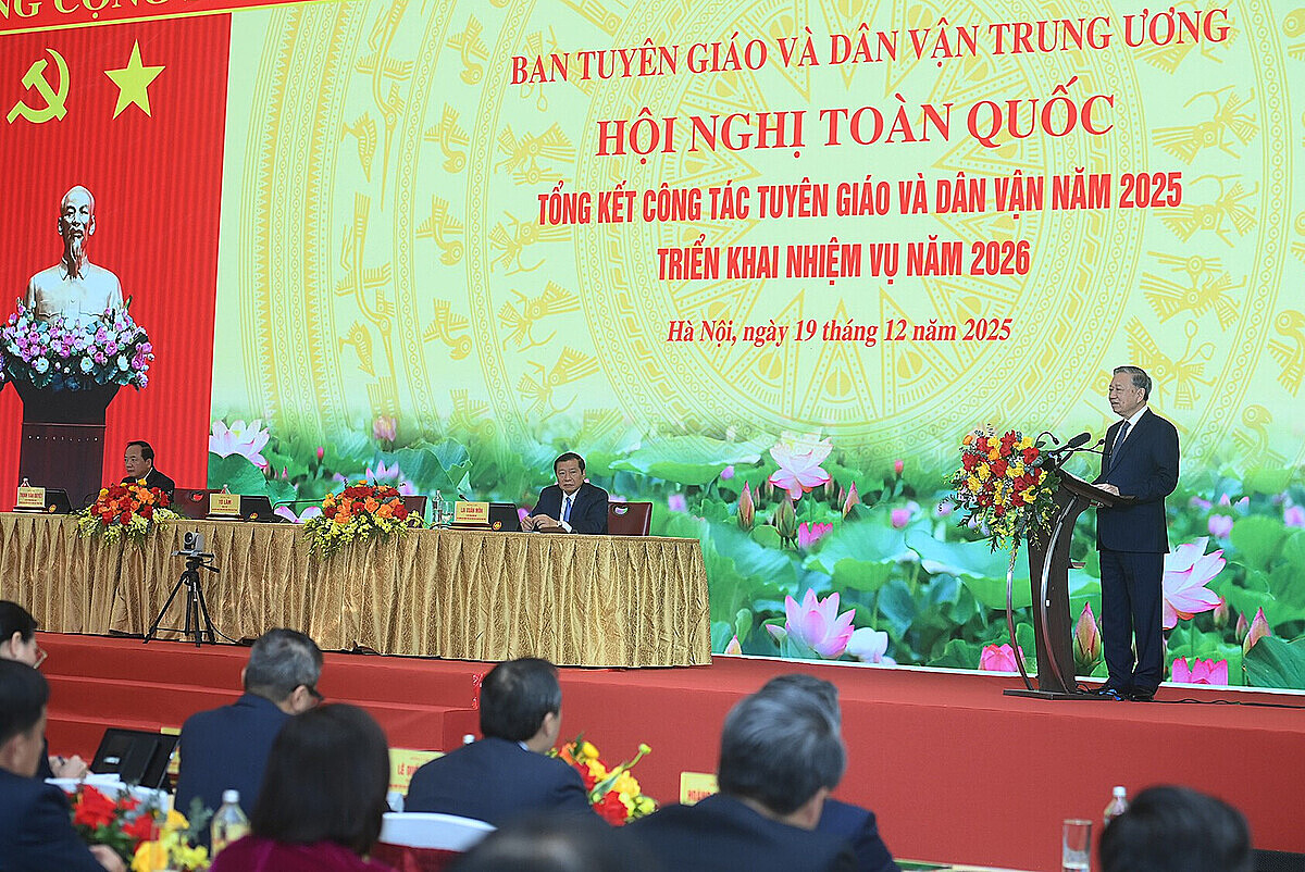 Tổng Bí thư Tô Lâm phát biểu chỉ đạo. Ảnh: Nhân Dân