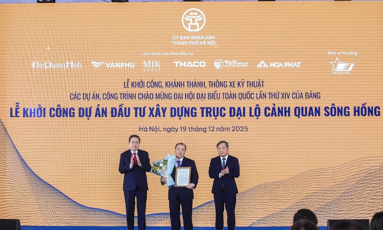 Hà Nội khởi công dự án đầu tư xây dựng trục đại lộ cảnh quan sông Hồng