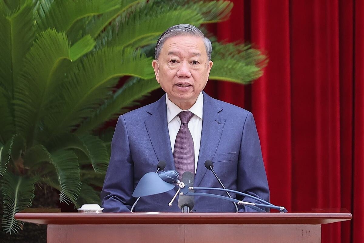 Tổng Bí thư Tô Lâm phát biểu khai mạc Hội nghị lần thứ 15 Khóa XIII - Ảnh VGP