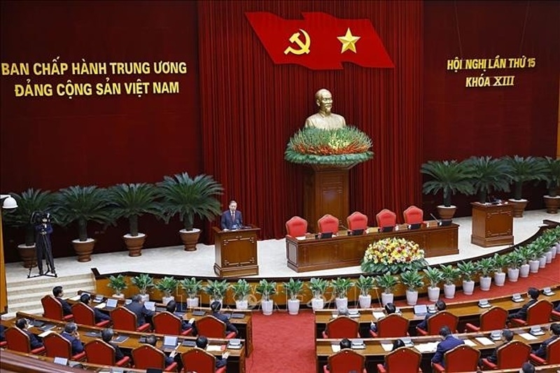 Tổng Bí thư Tô Lâm phát biểu bế mạc Hội nghị Trung ương 15. Ảnh: TTXVN
