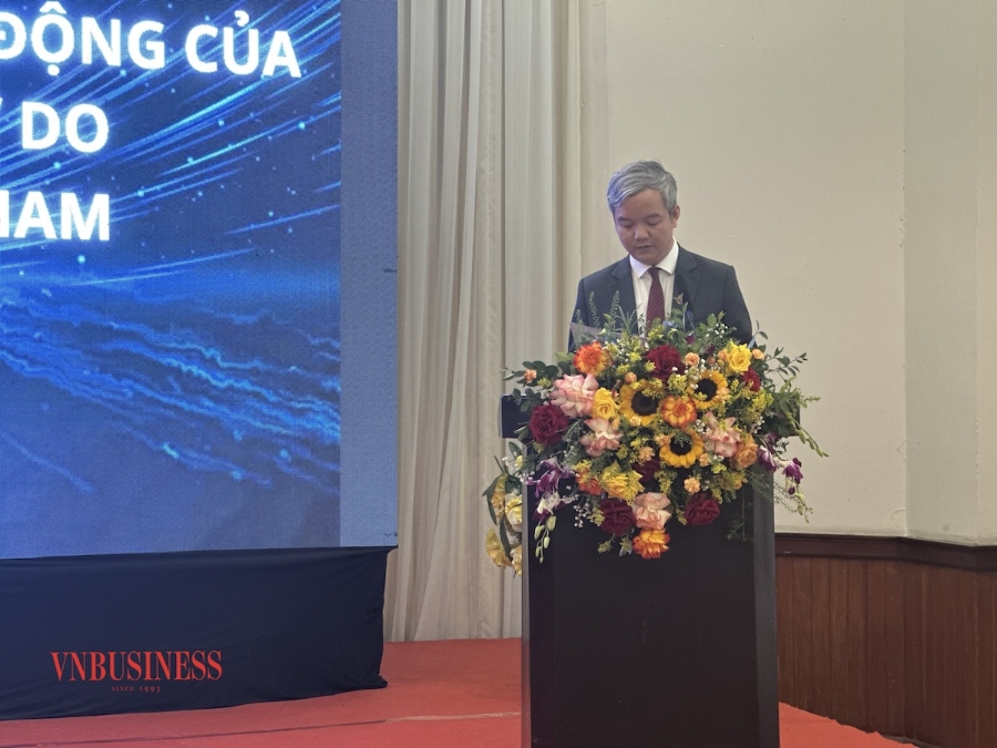 PGS.TS Đào Ngọc Tiến, Phó Hiệu trưởng Trường Đại học Ngoại thương, Trưởng Tiểu dự án phát biểu khai mạc.