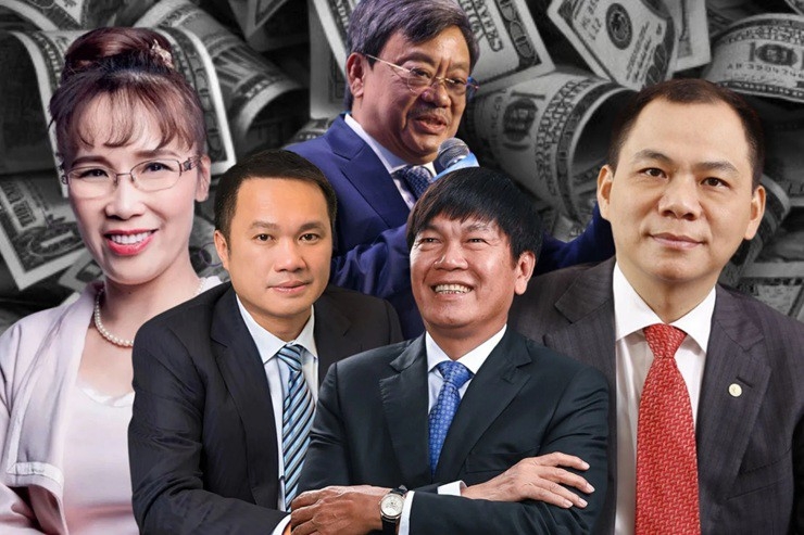 Theo Forbes, tính đến 31/12, Việt Nam có 5 tỷ phú USD.