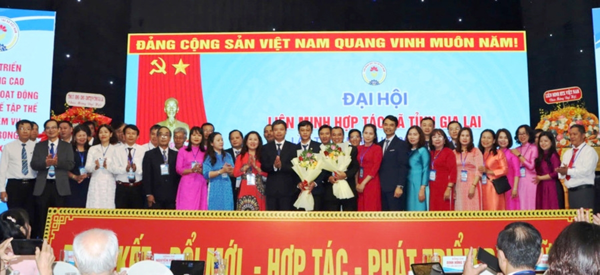 Ban Chấp hành Liên minh HTX tỉnh Gia Lai nhiệm kỳ 2025-2030 ra mắt tại Đại hội.