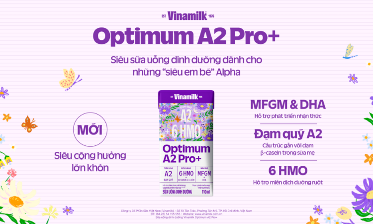 Vinamilk ra mắt Optimum A2 Pro+: siêu sữa uống dinh dưỡng với lợi ích cộng hưởng vượt trội