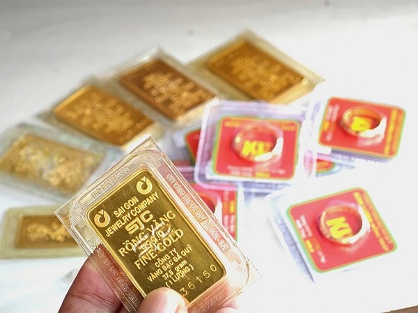 vàng miếng và vàng nhẫn tăng 1,1 triệu đồng/lượng