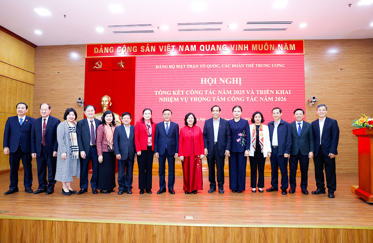 Đảng bộ Mặt trận Tổ quốc, các đoàn thể Trung ương tổ chức Hội nghị triển khai nhiệm vụ công tác năm 2026