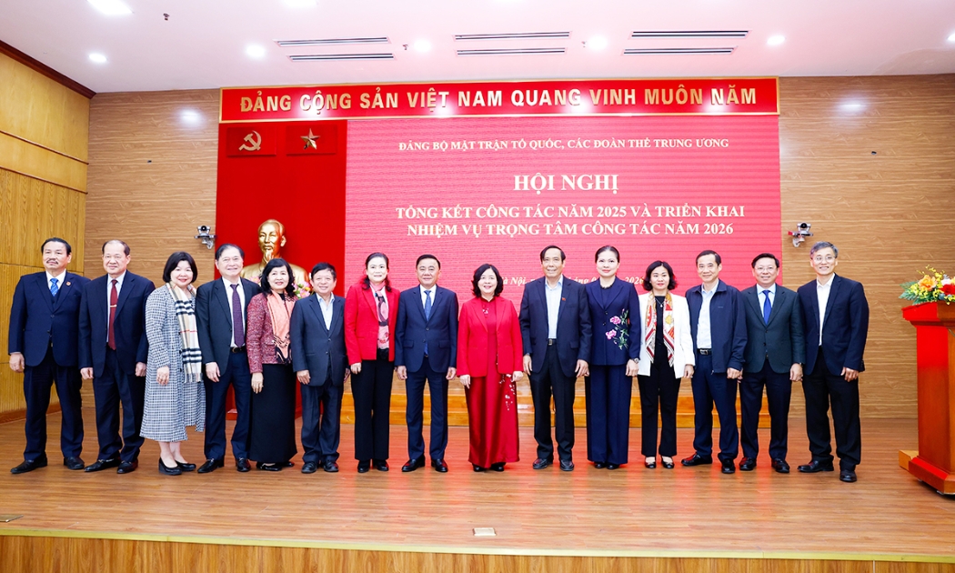 Đảng bộ Mặt trận Tổ quốc, các đoàn thể Trung ương tổ chức Hội nghị triển khai nhiệm vụ công tác năm 2026