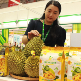 Nhờ nâng cao mã số vùng trồng thông qua mô hình cộng sinh giữa DN – nông dân – HTX như vậy đã tăng sức cạnh tranh và giá trị kinh tế cho trái sầu riêng Việt Nam trên thị trường quốc tế.