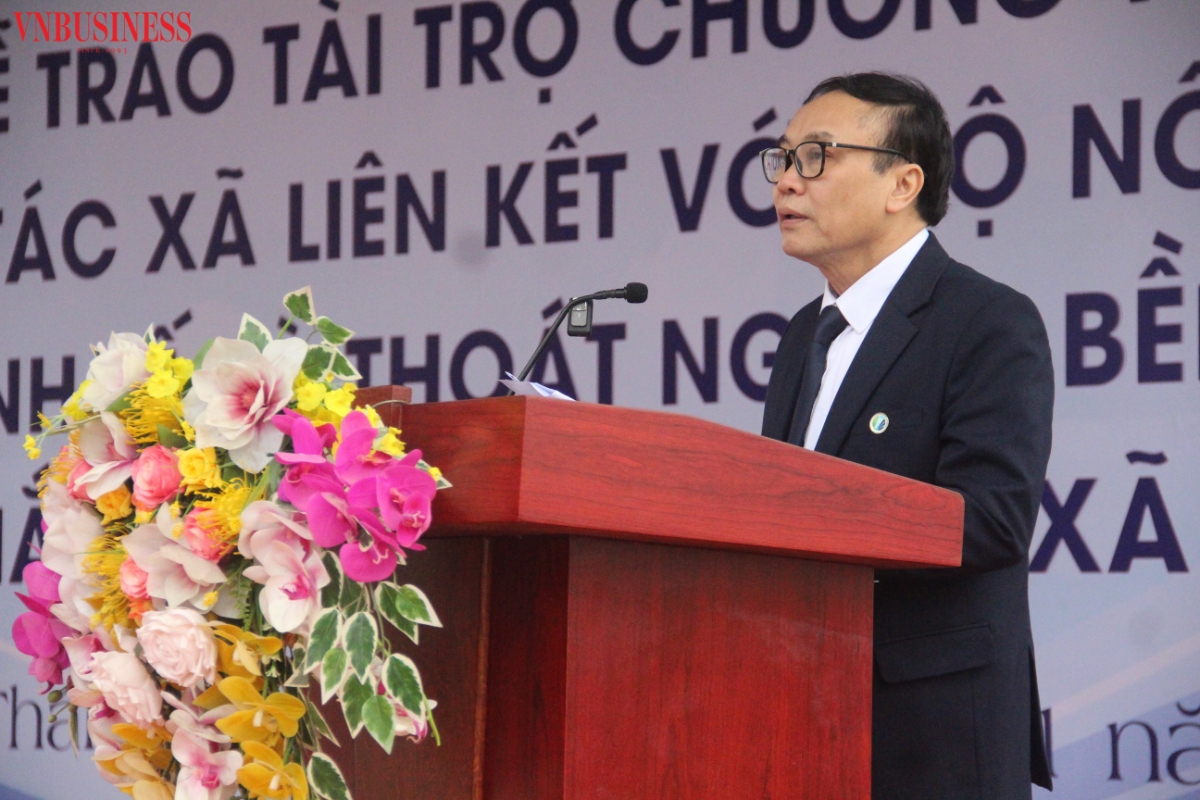 Ông Lê Đức Thịnh - Cục trưởng Cục Kinh tế Hợp tác và Phát triển nông thôn phát biểu tại buổi lễ.