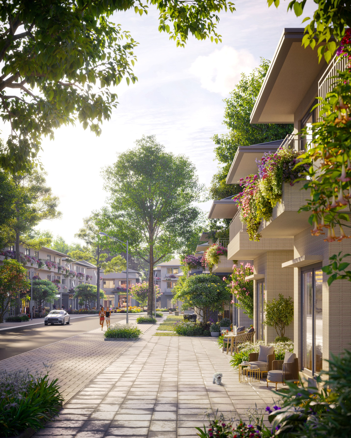 Không khí vui tươi, sôi động trên mỗi bước chân cư dân phân khu Mùa Lễ Hội Eco Retreat.