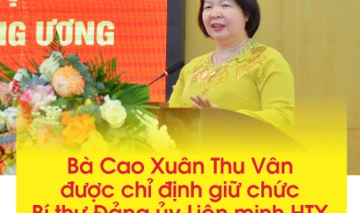Bà Cao Xuân Thu Vân được chỉ định giữ chức Bí thư Đảng ủy Liên minh HTX Việt Nam