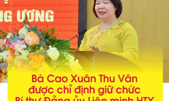 Bà Cao Xuân Thu Vân được chỉ định giữ chức Bí thư Đảng ủy Liên minh HTX Việt Nam