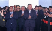 Tổng Bí thư Tô Lâm, Thủ tướng Chính phủ Phạm Minh Chính dự lễ khởi công nhà máy chế tạo chip bán dẫn đầu tiên tại Việt Nam