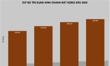 Trong năm 2025, dư nợ tín dụng đối với lĩnh vực bất động sản duy trì mức tăng ổn định qua các quý và trên hầu hết các hạng mục.