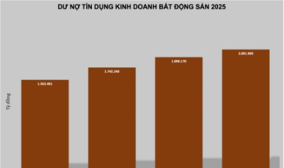 Trong năm 2025, dư nợ tín dụng đối với lĩnh vực bất động sản duy trì mức tăng ổn định qua các quý và trên hầu hết các hạng mục.