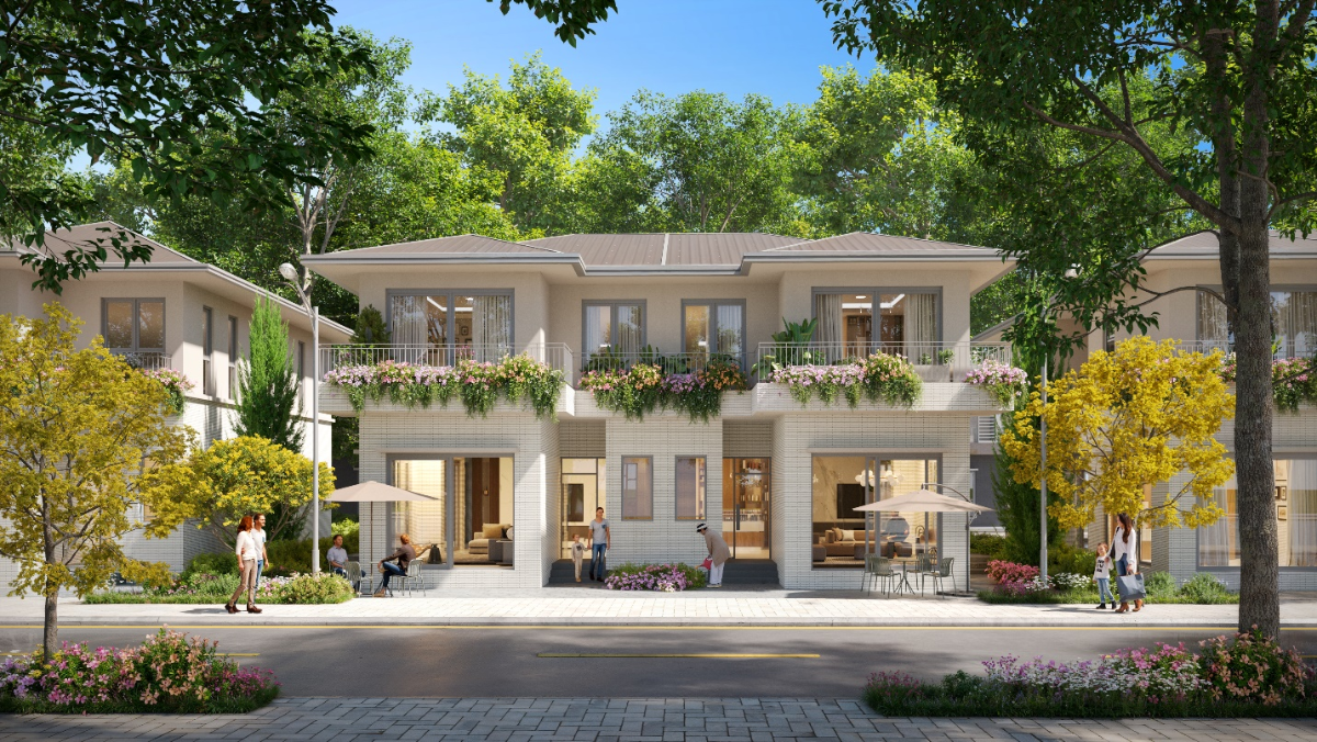 Park villa song lập Rừng Mai mang màu sắc tươi vui, rực rỡ.