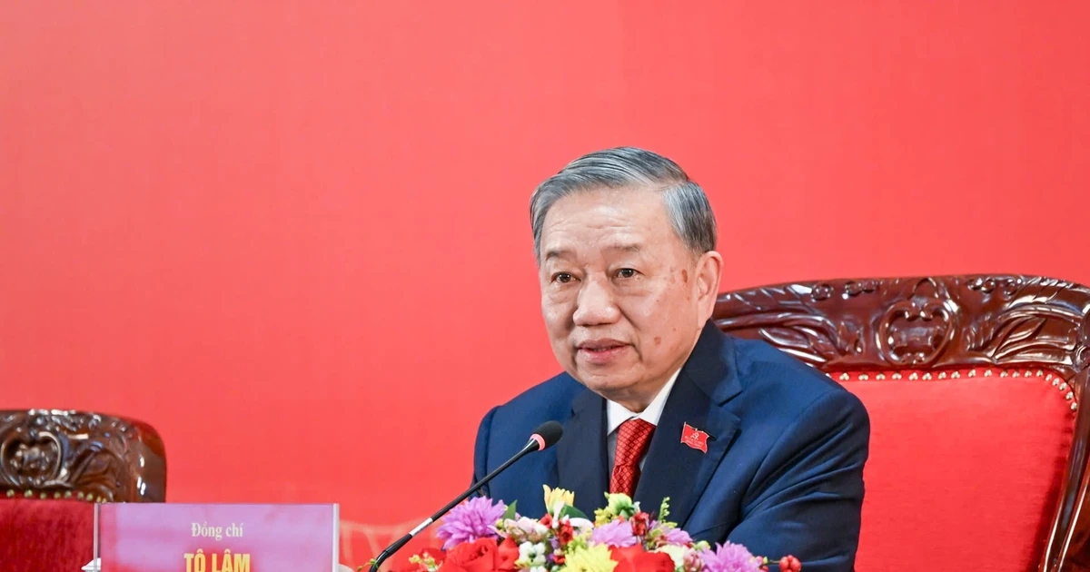 Tổng Bí thư Tô Lâm chủ trì Họp báo quốc tế thông báo kết quả Đại hội XIV của Đảng.