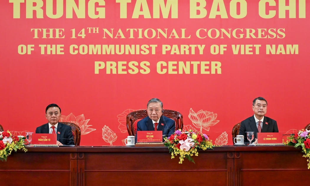 Tổng Bí thư Tô Lâm trả lời câu hỏi của phóng viên báo chí.