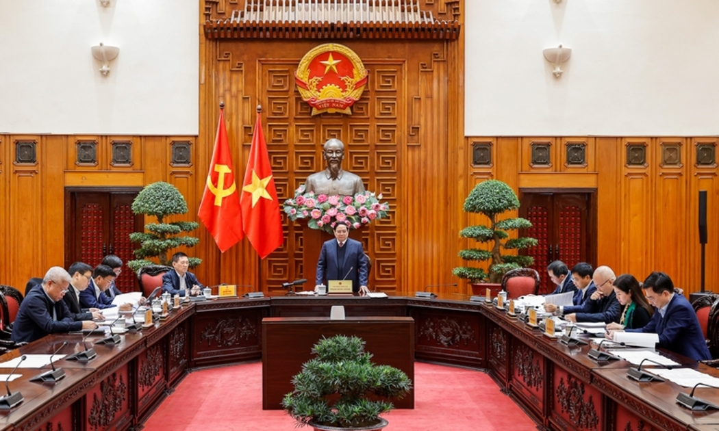 Thủ tướng Chính phủ Phạm Minh Chính, Trưởng Ban Chỉ đạo của Chính phủ về quản lý, điều hành kinh tế vĩ mô chủ trì Phiên họp thứ hai của Ban Chỉ đạo. Ảnh: VGP