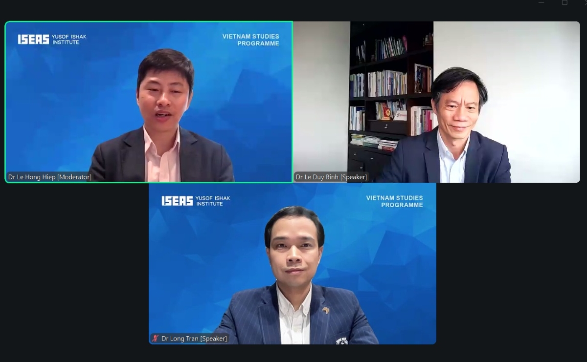 Các chuyên gia thảo luận tại hội thảo trực tuyến của ISEAS