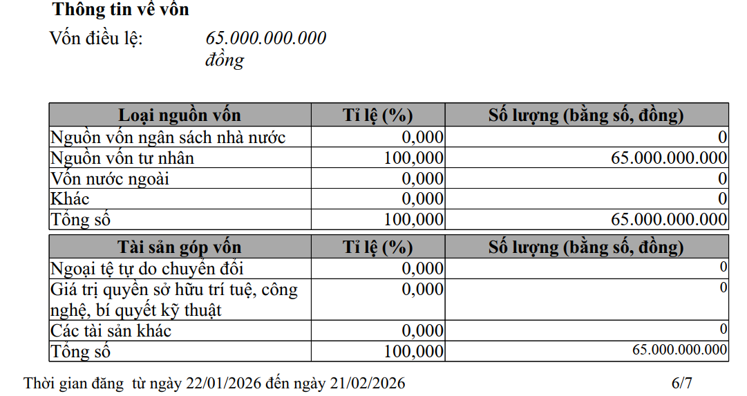 Sau điều chỉnh, vốn điều lệ của T&T Land giảm xuống còn 65 tỷ đồng.