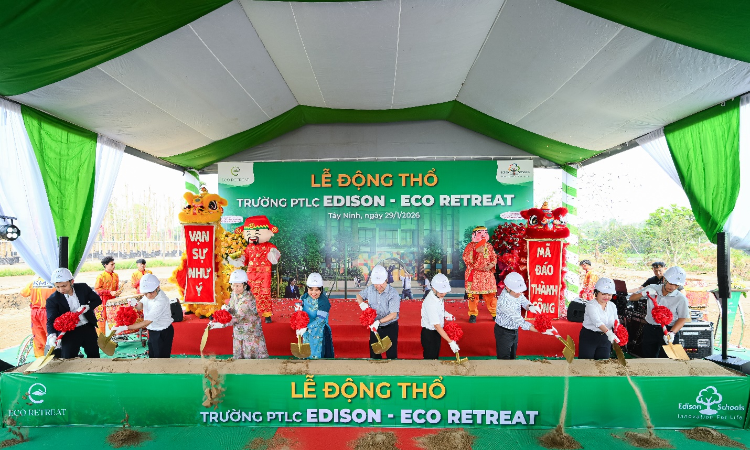 Đại đô thị Eco Retreat: Động thổ trường Phổ thông liên cấp Edison quy mô 3600 học sinh