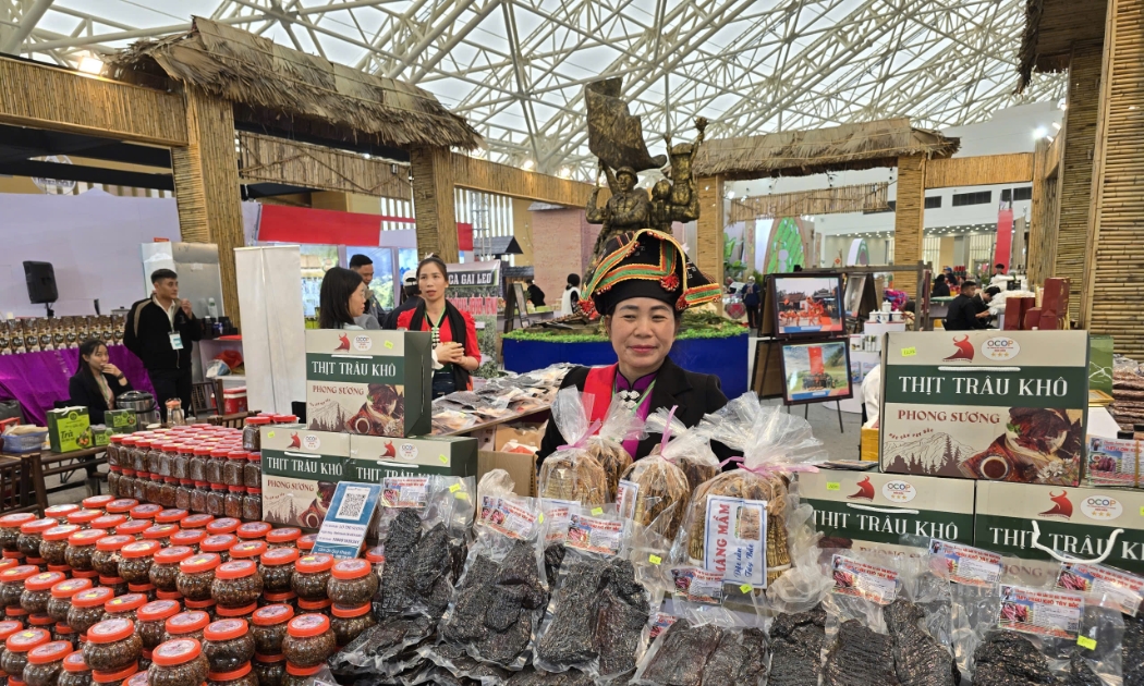 Đặc sản, nông sản chất lượng cao các tỉnh miền núi tham gia tại Hội chợ Mùa Xuân 2026.