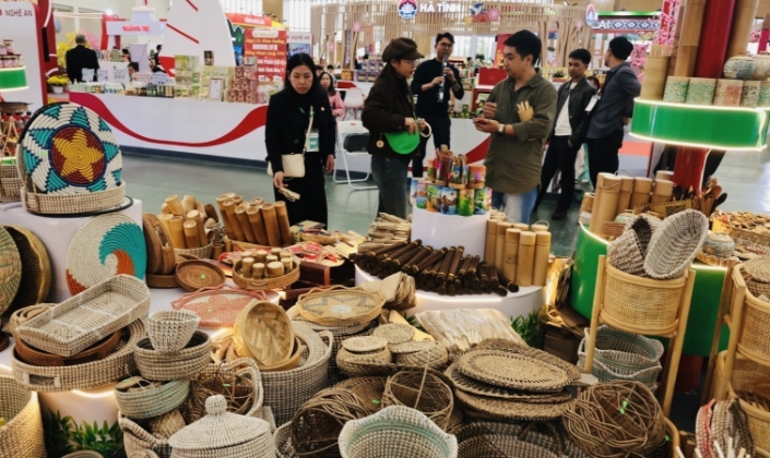 Giỏ xách, đồ gia dụng có nguồn gốc từ tự nhiên như cói, bèo tây, cỏ tự nhiên