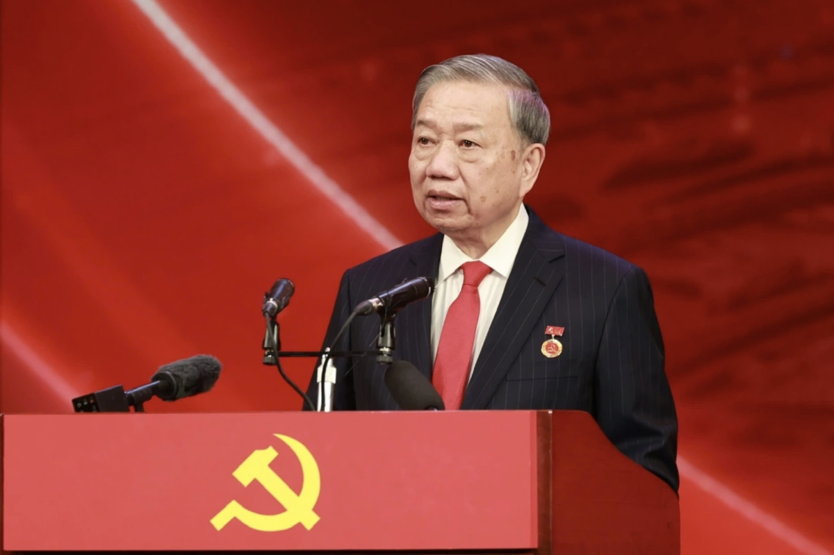 Tổng Bí thư Tô Lâm phát biểu tại buổi lễ.