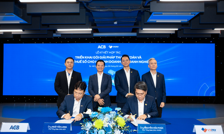 ACB hợp tác với VNPAY giúp hộ kinh doanh, doanh nghiệp dễ dàng thanh toán và nộp thuế số
