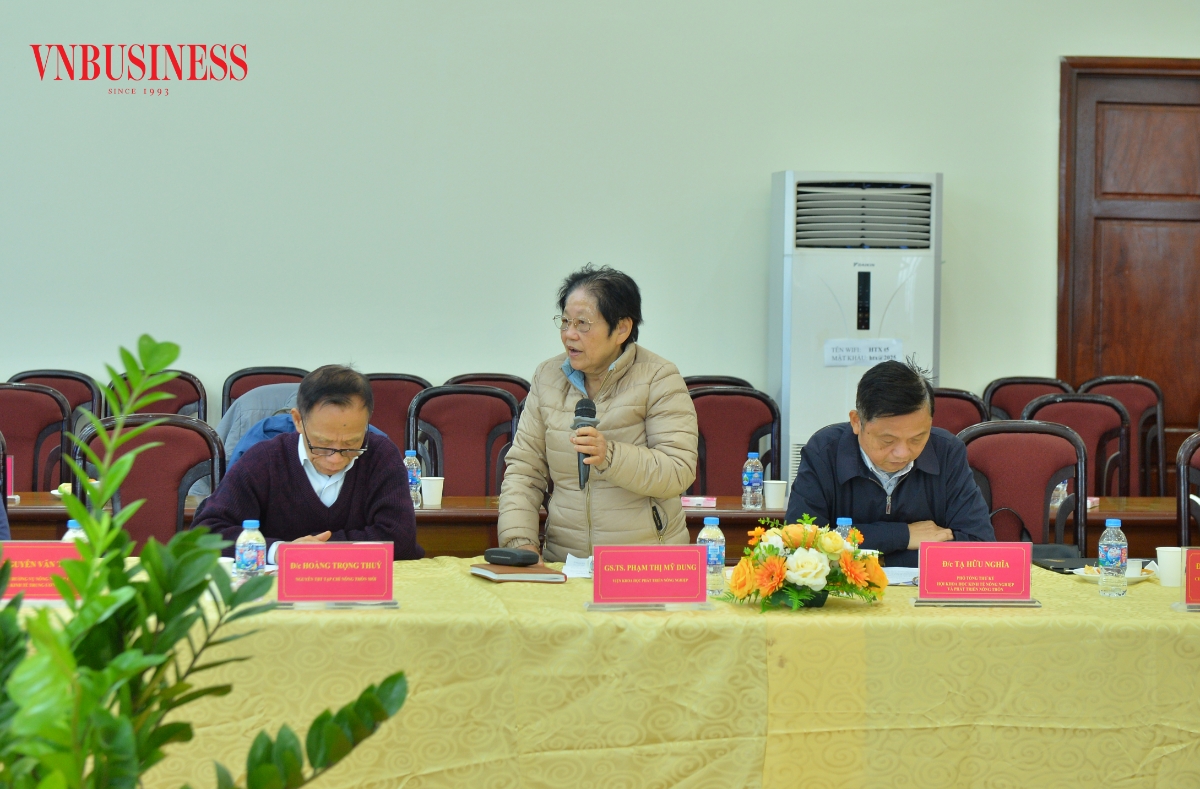 GS.TS Phạm Thị Mỹ Dung - Viện Khoa học Phát triển Nông nghiệp phát biểu góp ý tại Hội nghị.