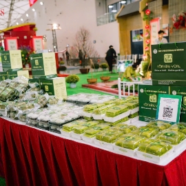 Bánh chưng, bánh cốm và nhiều thực phẩm OCOP của nhiều địa phương đều có nguồn gốc xuất xứ rõ ràng.