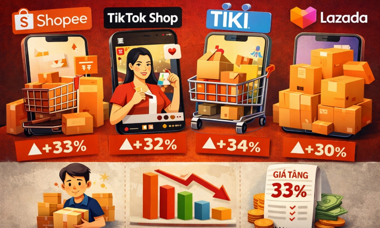 Phí cao, giá tăng, nhà bán nhỏ dần bị loại khỏi cuộc chơi thương mại điện tử