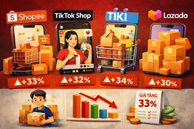 Phí cao, giá tăng, nhà bán nhỏ dần bị loại khỏi cuộc chơi thương mại điện tử