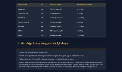 ‘Soi’ thu nhập CEO, lãnh đạo doanh nghiệp địa ốc