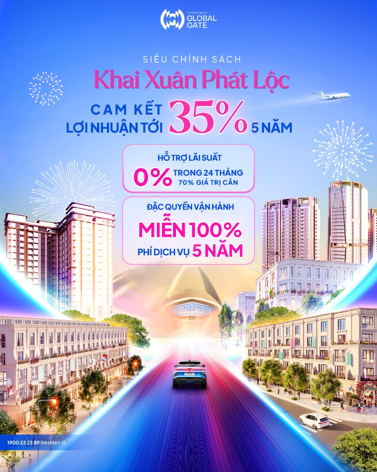 Vinhomes Global Gate vô địch về chính sách ưu đãi tại thị trường phía Bắc.