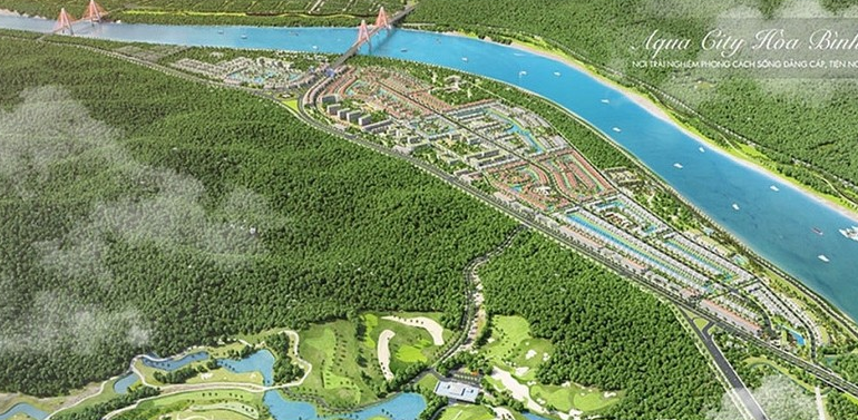 Phối cảnh dự án Aqua City Hòa Bình.