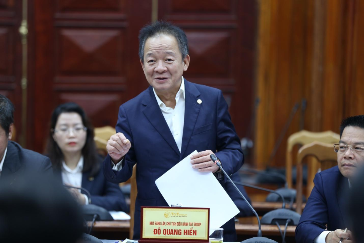 Nhà sáng lập, Chủ tịch Điều hành T&T Group Đỗ Quang Hiển phát biểu (Ảnh: T&T Group)
