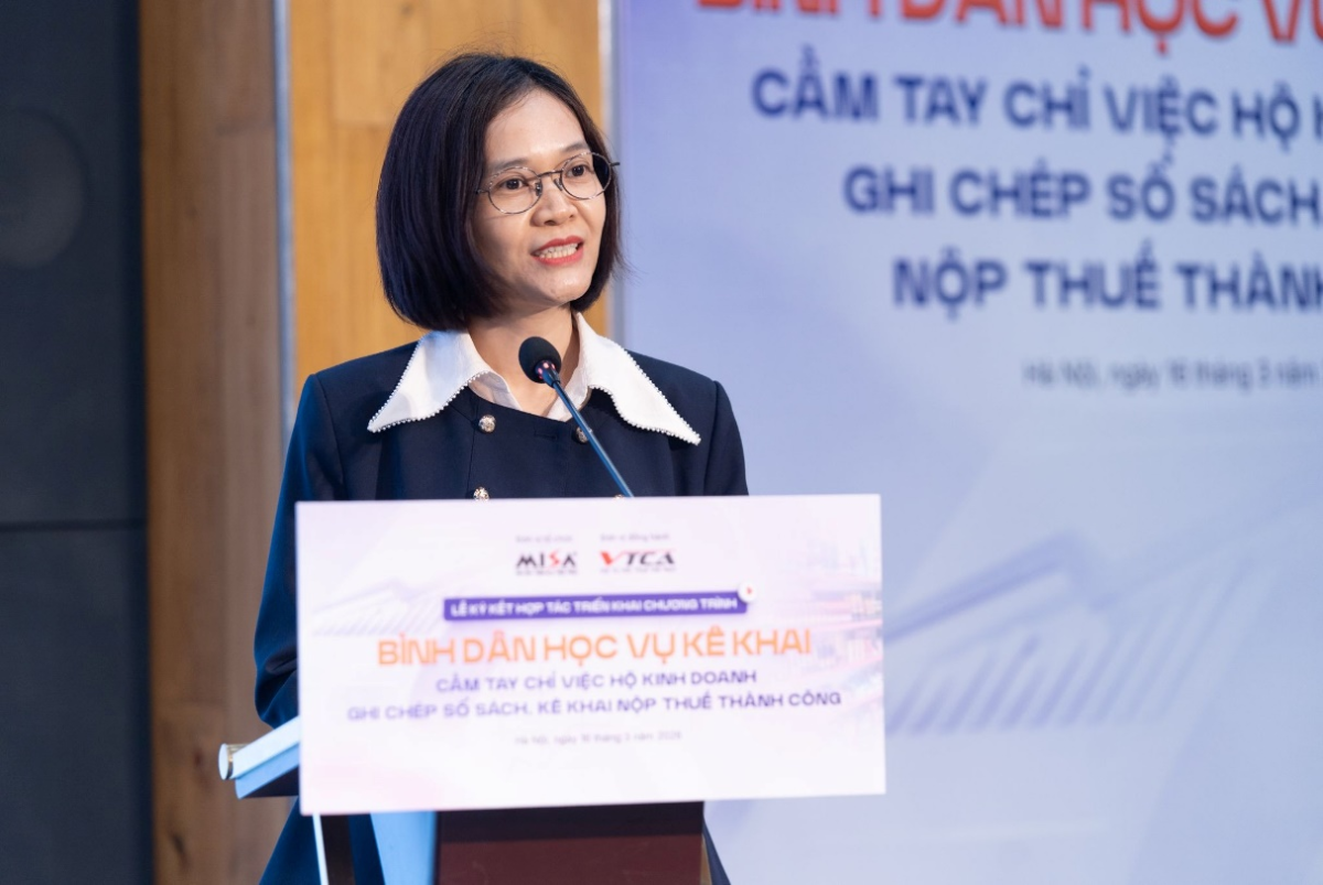 Bà Đoàn Thái Thanh Thủy – Phó Giám đốc Khối Ngân hàng Bán lẻ SHB phát biểu tại sự kiện.