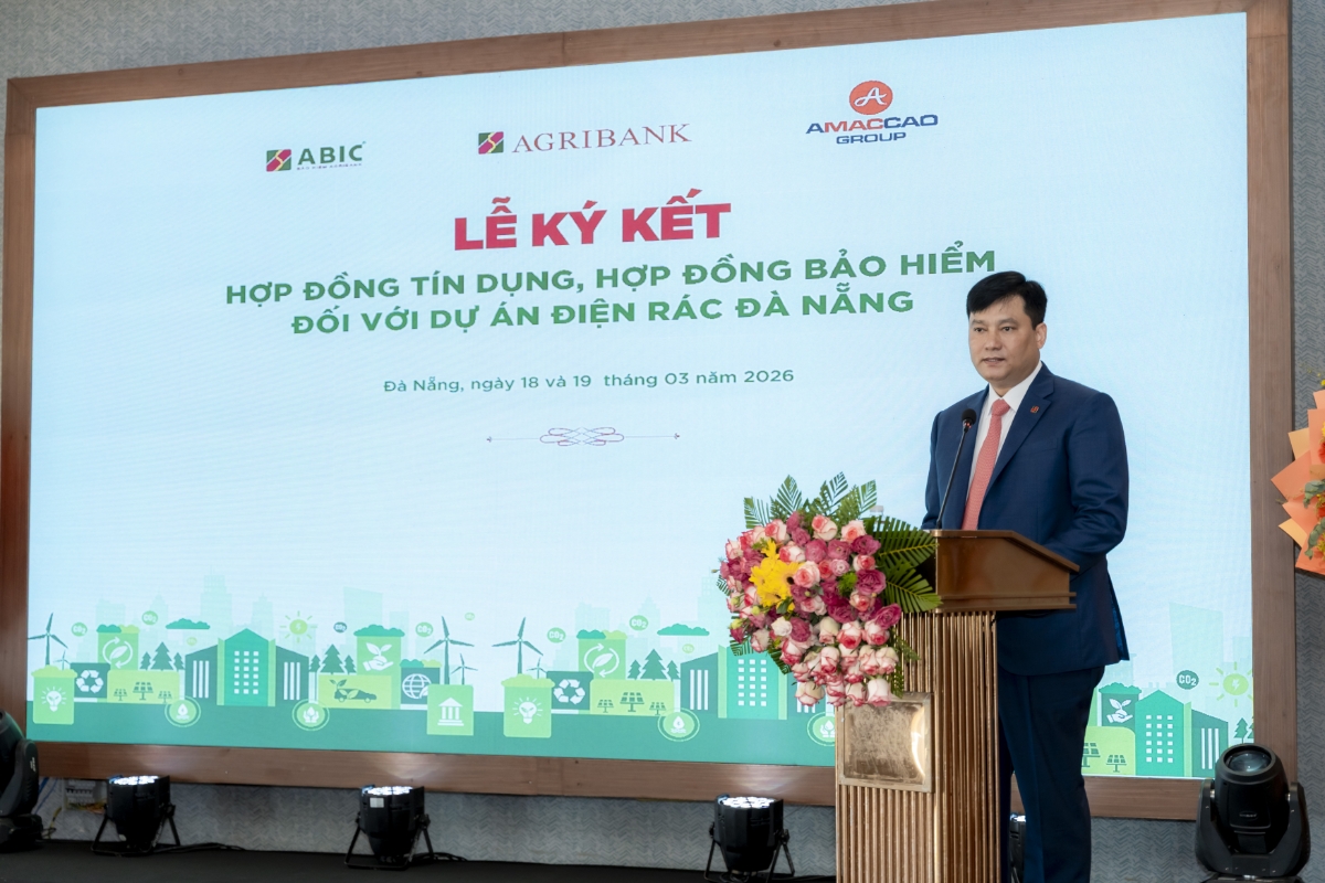 Ông Phạm Toàn Vượng - Tổng Giám đốc Agribank phát biểu tại Lễ ký kết